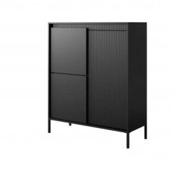 Комод высокий Perfect Home Сенсо / Senso 3-дверный 3D Черный