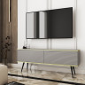 Тумба под ТВ Perfect Home Оро / Oro RTV135 MDF 2-дверная с черными ножками Серый