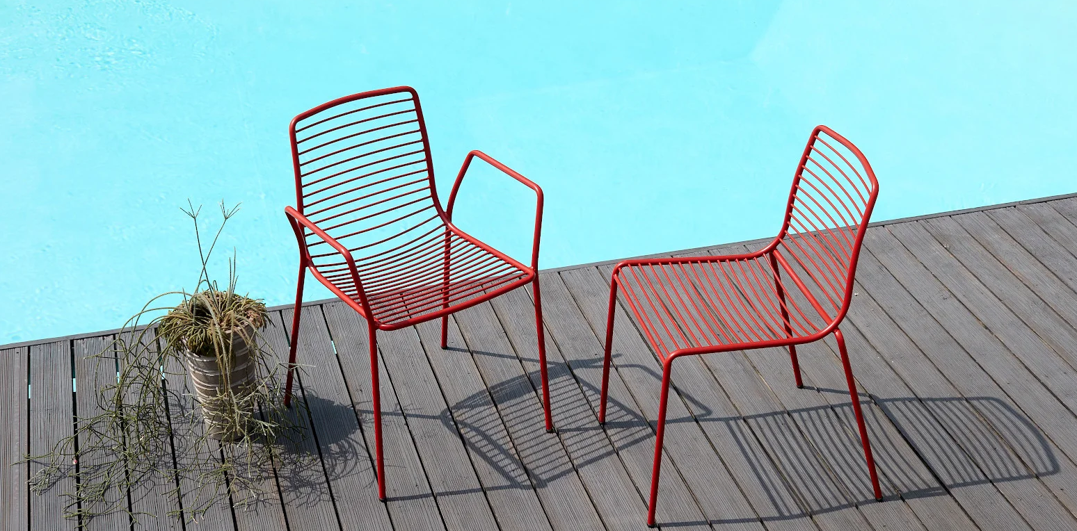 Стул с подлокотниками VLL- SUMMER Красный