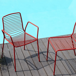 Стул с подлокотниками VLL- SUMMER Красный