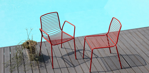 Стул с подлокотниками VLL- SUMMER Красный