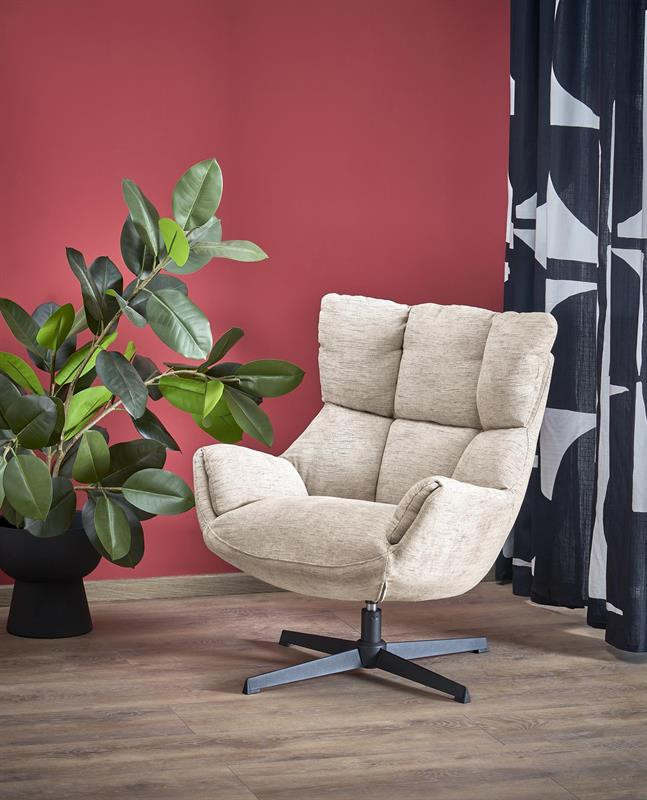 Кресло вращающееся мягкое Halmar ORINOKO бежевый