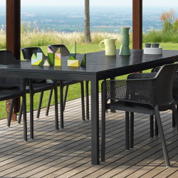 Стол раздвижной Nardi Outdoor Rio 140/210 Extensible (белый, черный, серый)