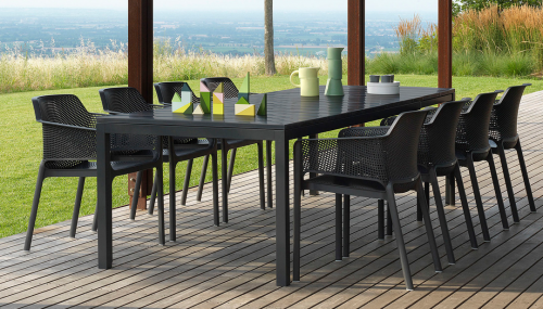 Стол раздвижной Nardi Outdoor Rio 140/210 Extensible (белый, черный, серый)