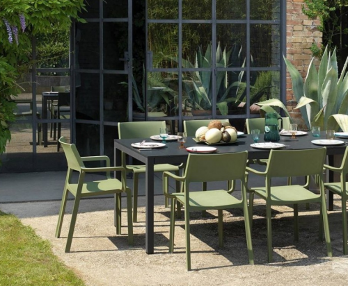 Стол раздвижной Nardi Outdoor Rio 140/210 Extensible (белый, черный, серый)