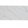 Стол раскладной INI- DUBLIN CERAMIC 120(180)*80 белый мат/черный каркас 