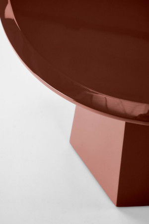 Стол журнальный HALMAR LOCA бордовый