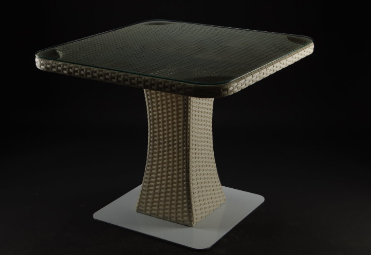 Стол из техноротанга PRA- Неаполь 90х90 см радиусные углы