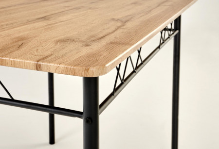 Прямоугольный стол HALMAR FAUST 3 (натуральный дуб/черный)