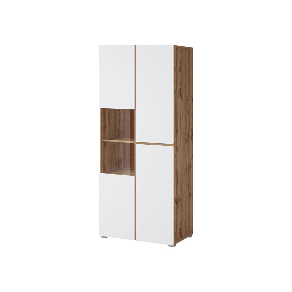 Витрина на 3 двери Helvetia CROSS 24N9MY12 (дуб вотан/белый)