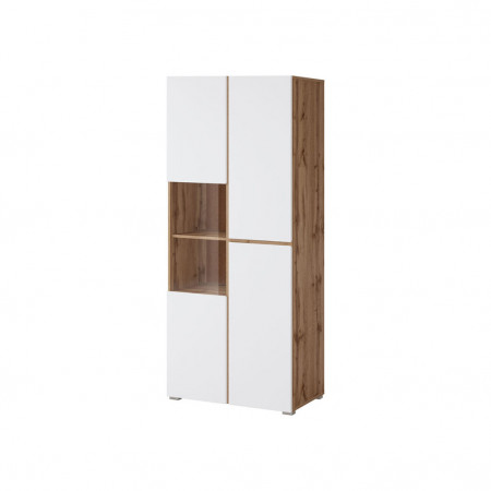 Витрина на 3 двери Helvetia CROSS 24N9MY12 (дуб вотан/белый)