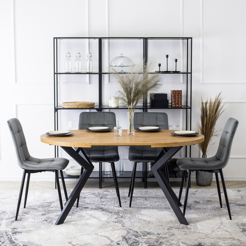 Стул обеденный MEBEL ELITE Peru серый велюр 