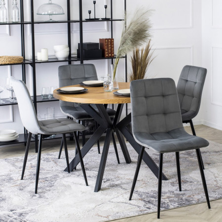 Стул обеденный MEBEL ELITE Peru серый велюр 