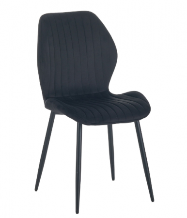 Стул обеденный AMF- Lily черный/ вельвет черный