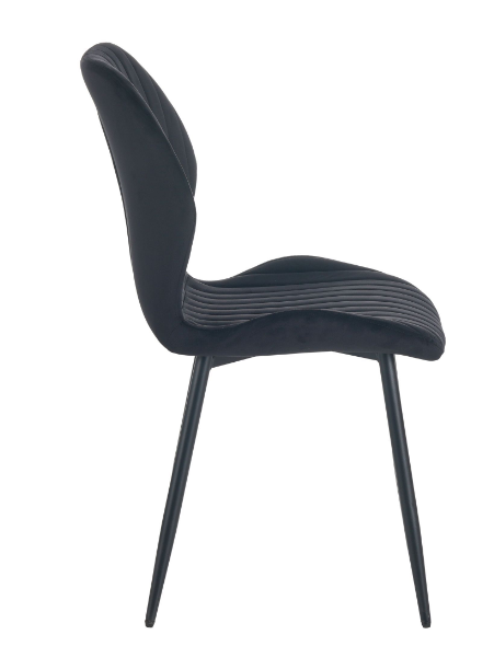 Стул обеденный AMF- Lily черный/ вельвет черный