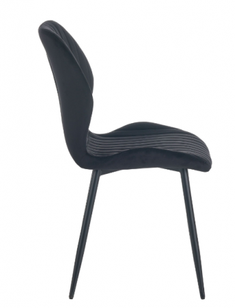 Стул обеденный AMF- Lily черный/ вельвет черный