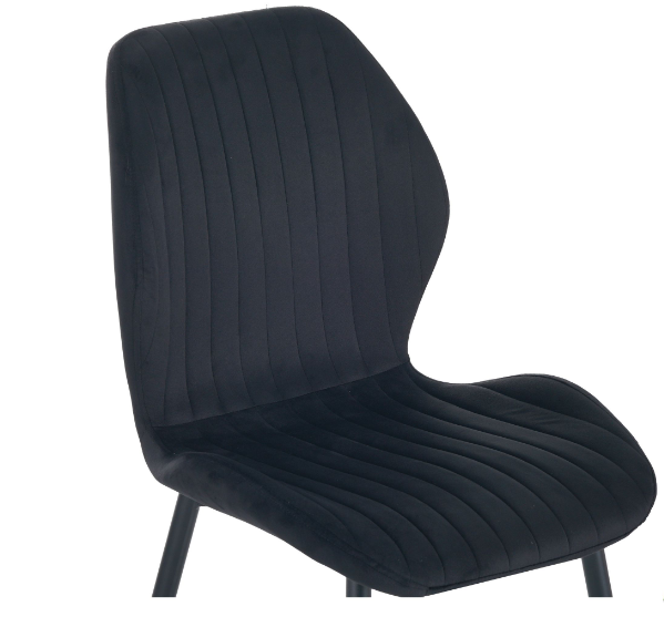 Стул обеденный AMF- Lily черный/ вельвет черный