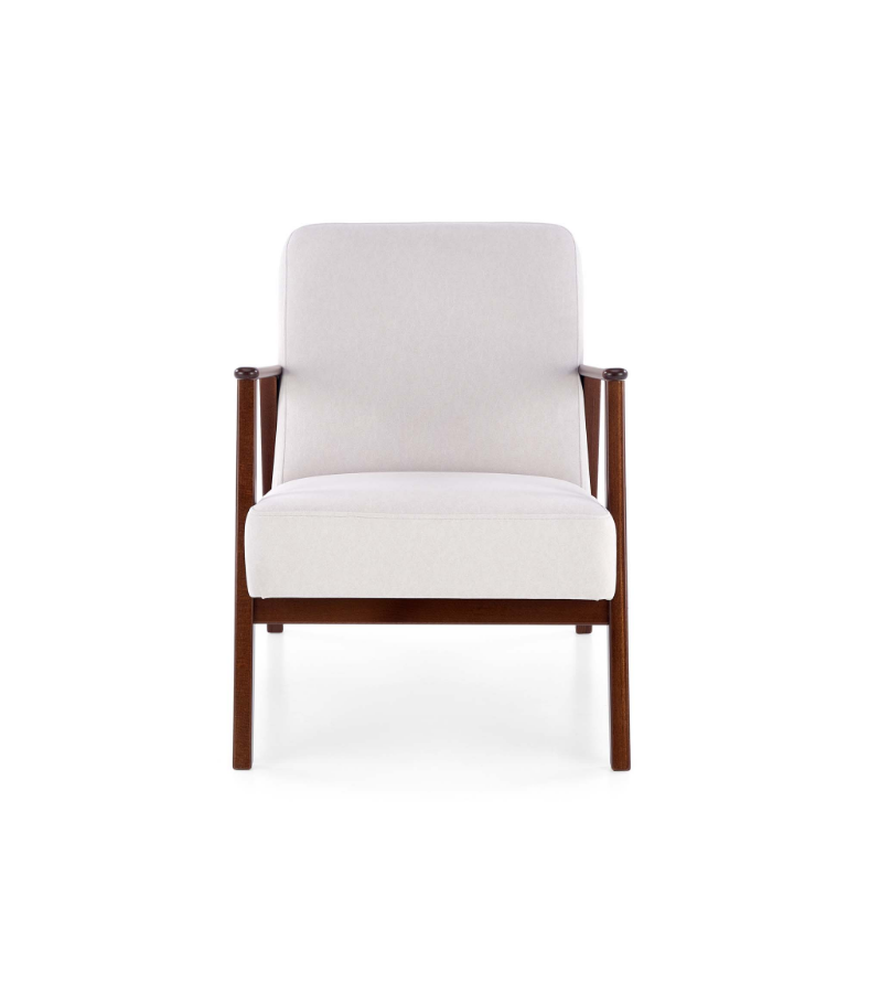 ​Кресло Halmar MILANO 1S светло- бежевый/темный-орех 