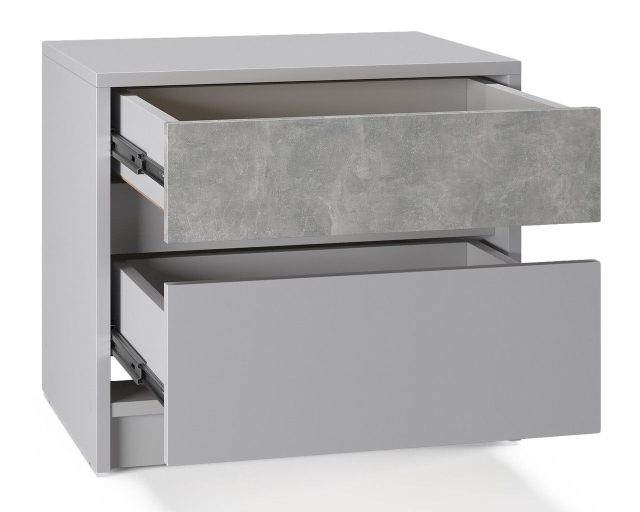 Тумба прикроватная EVR- Стайл-500 кашемир + фасад бетон