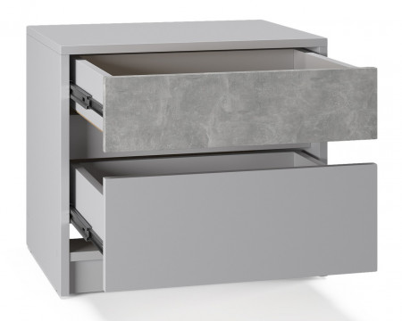 Тумба прикроватная EVR- Стайл-500 кашемир + фасад бетон