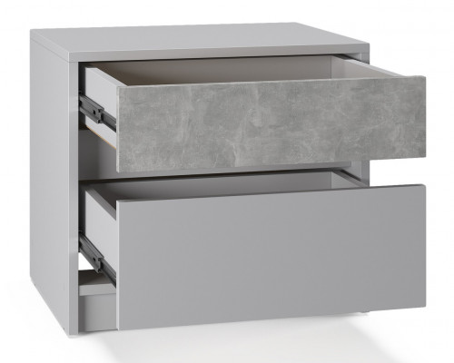 Тумба прикроватная EVR- Стайл-500 кашемир + фасад бетон