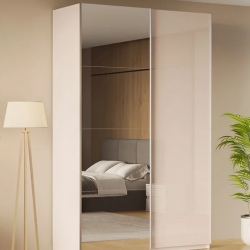 Шкаф - купе MRK- Лилу 1,5х2,4 м Глянец Кашемир/зеркало