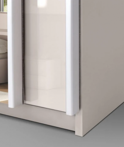 Шкаф - купе MRK- Лилу 1,5х2,4 м Глянец Кашемир/зеркало