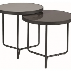 Журнальный стол SIGNAL  PENELOPE серый+светло-серый/черный (комплект)  