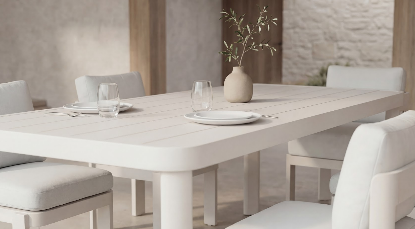 Стол садовый обеденный VTR- ODT-31 (Лечче) кремовый