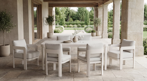 Стол садовый обеденный VTR- ODT-31 (Лечче) кремовый