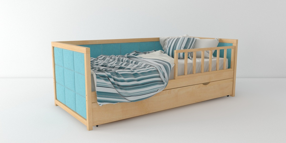 Деревянная детская кровать WDS- Nevis с ящиками