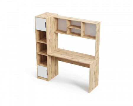 Мебель подростковая (стол+ шкаф) VRN- «Teenager» Белый/Дуб ТАХО