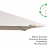Зонт от солнца квадратный с базой DEI- Ezpeleta Eolo Pureti 2x2 (белый)