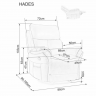 Кресло раскладное SIGNAL Hades в сером(tap. 207) цвете