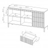 Комод Perfect Home Сенсо/Senso 2-дверный с 3 ящиками 2D3S/153 Черный