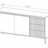 Комод Perfect Home Сенсо/Senso 2-дверный с 3 ящиками 2D3S/153 Черный