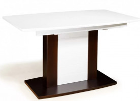 Стол обеденный раскладной со стеклом ASL- Бристоль DIAMOND GLASS