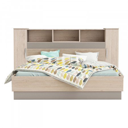 IDEA Двуспальная кровать 160x200 GRAPHIC дуб/бежевый
