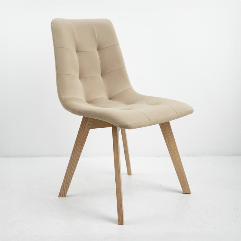 Кухонный комплект Ont- Алонзо 100 белый раздвижной стол + 4 стула Дарио бежевые