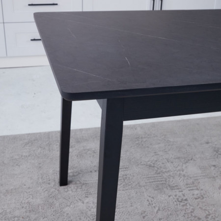 Комплект кухонной мебели Ont- Антонио 100 Черный + 4 Стула Piado серые