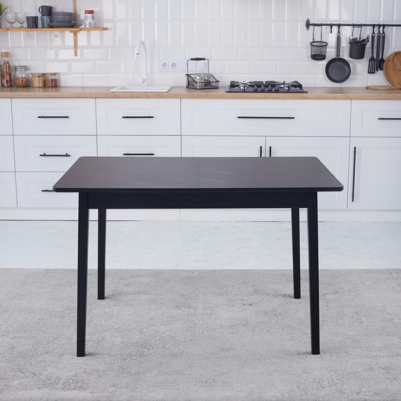 Комплект кухонной мебели Ont- Антонио 100 Черный + 4 Стула Piado серые