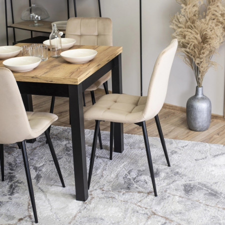 Стул обеденный MEBEL ELITE Peru бежевый велюр