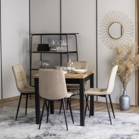 Стул обеденный MEBEL ELITE Peru бежевый велюр