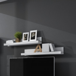 Полка навесная 2 шт Helvetia INDIA 2497DE01 (белый/белый глянец) 