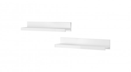 Полка навесная 2 шт Helvetia INDIA 2497DE01 (белый/белый глянец) 