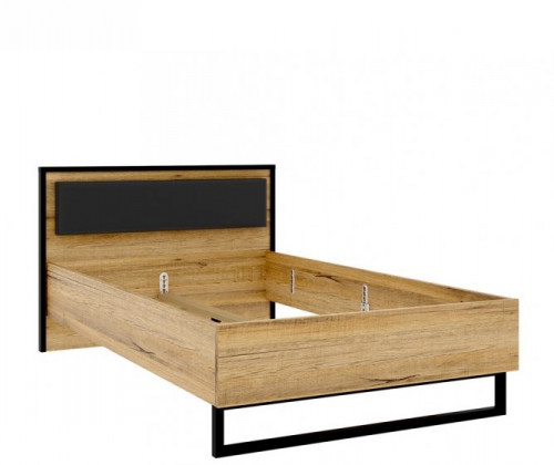 Кровать односпальная Forte Oriental tree HUDL1122 (дуб бартекс/черный)