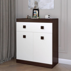 Большой комод EVR- Соната-4 венге + фасад белый