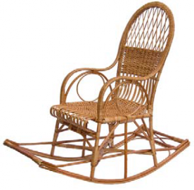 Кресло - качалка из натурального лоза MRG- кк4