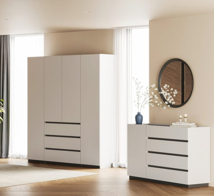 Шкаф четырех дверный MRK- Дуо