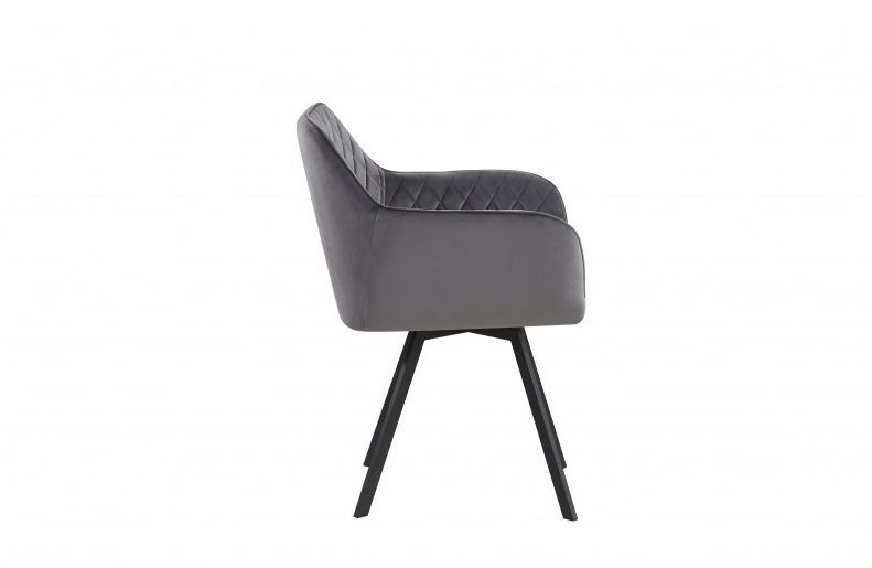 Кресло поворотное BIO- Импульс (велюр темно-серый/ черный)   